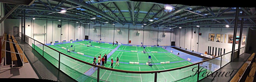 salle en configuartion badminton