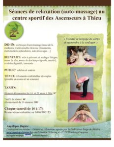 A partir du samedi 14/03/15 au Centre sportif : Passion Shiatsu