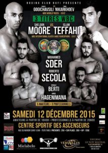 Boxing Fight Night WBC le 12/12/15 au Centre sportif des Ascenseurs.