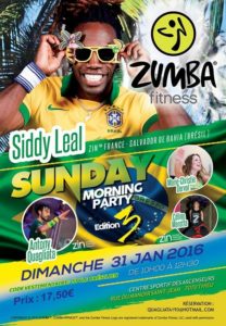 Sunday Morning Party le dimanche 31/01/16 - Zumba par Antony Quagliata