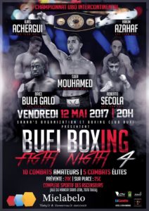 Gala de boxe le 12 mai 2017 au Centre sportif des Ascenseurs