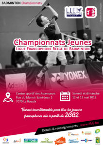 Championnat Jeunes : Ligue francophone Belge de Badminton