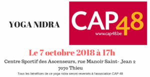 Cours de Yoga au profit de Cap48 ce dimanche 7 octobre 2018