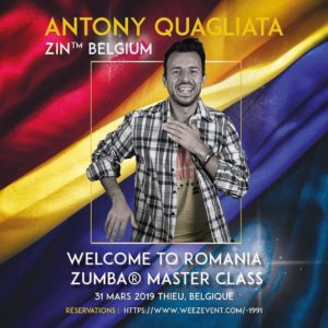 Master Class Zumba ce dimanche 31 mars avec Antony Quagliata