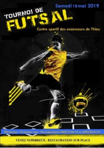 Tournoi Futsal organisé par Diabolix Bracquegnies le 18 mai prochain