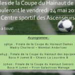 Vendredi 24 mai finales de la Coupe du Hainaut de Futsal !