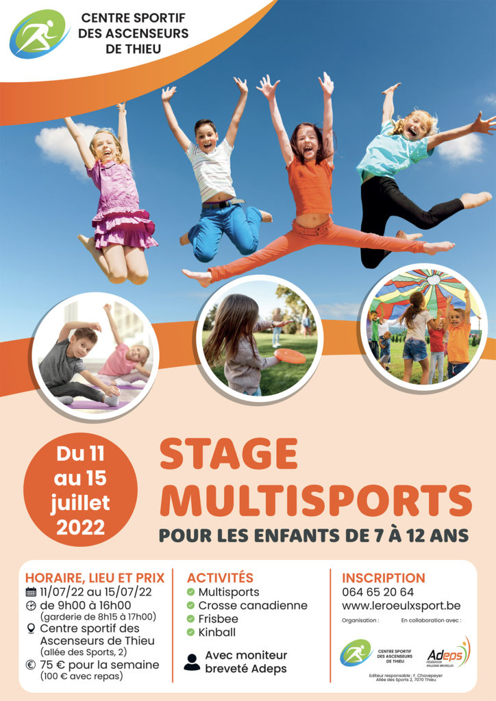 Stage multisports du 11 au 15 juillet 2022