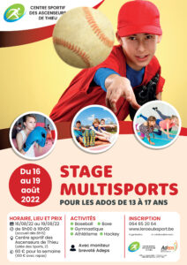 Stage multisports du 16 au 19 août 2022