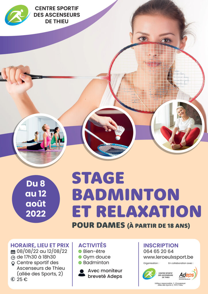 Stage badminton et relaxation pour dames