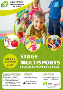 Stage multisports pour les enfants de 3 à 6 ans