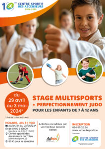 Stage multisports et perfectionnement judo pour les enfants de 7 à 12 ans