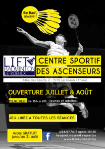 BADMINTON - Séances GRATUITES tout l'été