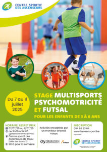 Stage multisports pour les enfants de 3 à 6 ans